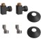 Комплект подключения для полотенцесушителя Point PN00012B 3/4"х1/2" г/ш (квадрат), черный