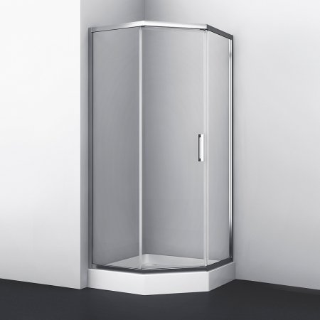 Душевой уголок WasserKRAFT Naab 86S38 100х100х200, прозрачное стекло 