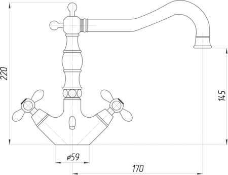 Смеситель Migliore Princeton Plus 19417 для раковины, хром 