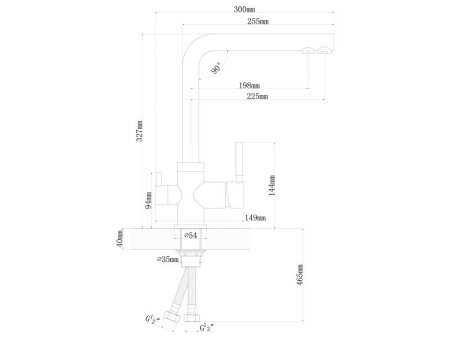 Смеситель с подключением фильтра для питьевой воды Longran Sprint Universal LM2194 Саббиа 