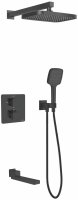 Душевая система с термостатом встраиваемая Rose R1595H, черный
