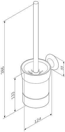Ершик для унитаза AM.PM Like A8033400 Хром 