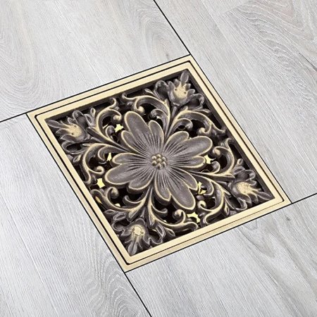 Душевой трап Gappo G81003-4 с решеткой Бронза 