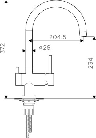 Смеситель для кухонной мойки Omoikiri Yamada PA 
