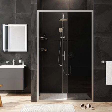 Душевая дверь AM.PM Gem 120 W90G-120-1-195MG профиль Хром матовый стекло тонированное-прозрачное 