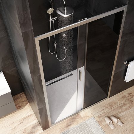 Душевая дверь AM.PM Gem 120 W90G-120-1-195MG профиль Хром матовый стекло тонированное-прозрачное 