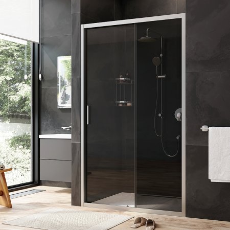 Душевая дверь AM.PM Gem 120 W90G-120-1-195MG профиль Хром матовый стекло тонированное-прозрачное 