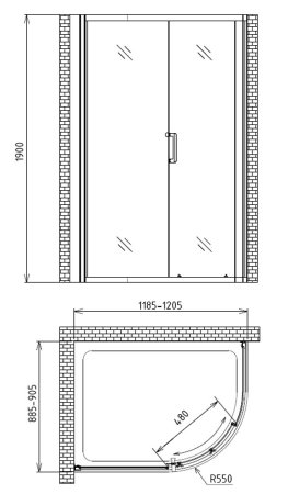 Душевой уголок Gemy Victoria S30201 