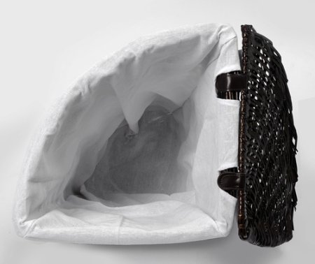 Корзина для белья WasserKRAFT Salm WB-270-L темно-коричневая, большая, угловая 