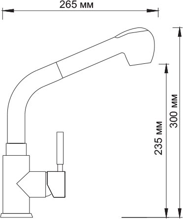 Смеситель для кухонной мойки WasserKRAFT Wern 4266 , матовый хром 
