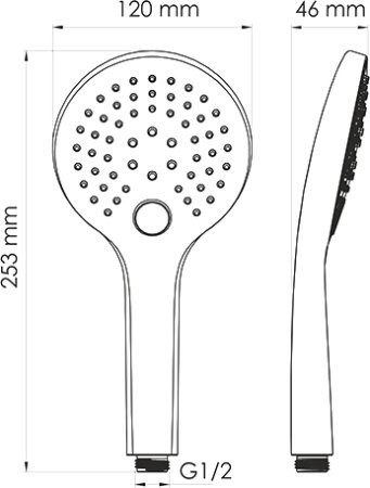 Душевая лейка WasserKRAFT Mindel A155 белый матовый 