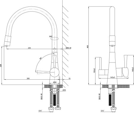 Смеситель Lemark для кухни  с подключением к фильтру с питьевой водой Comfort (LM3075BN-White) 