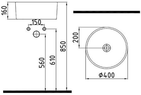 Раковина-чаша Bien Harmony 40 HRLG04001FD0W3000 Белая 