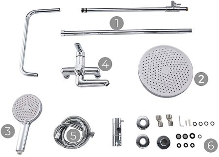 Душевая система Frap H17 F2417 Хром 