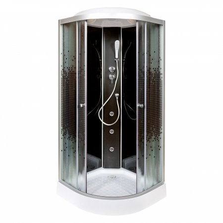 Душевая кабина Deto L 801 с гидромассажем BLACK 