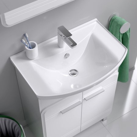 Тумба под раковину Aqwella Корсика 65 Kor.01.06 Белая 