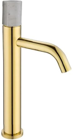 Смеситель для раковины Boheme Stick 122-G-MR-WHITE Золото Белый 