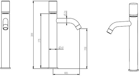 Смеситель для раковины Boheme Stick 122-G-MR-WHITE Золото Белый 