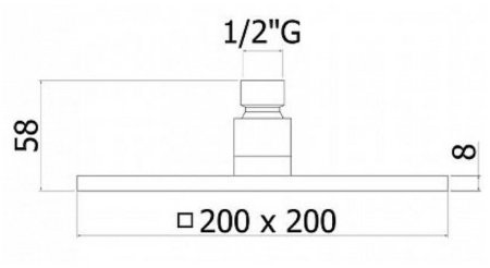 Верхний душ Paffoni Syncro ZSOF075NO/ZSOF063NO Черный матовый 