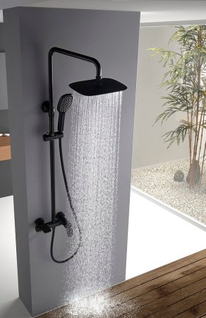 Душевая система Black&White Universe UK8300B 8300ВUK Черная матовая 