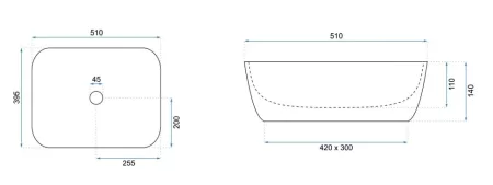 Раковина 51х39,5 см Rea Frej REA-U6647 