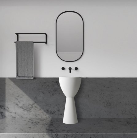 Раковина отдельностоящая ABBER Stein AS2507 белая матовая 