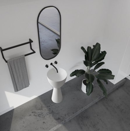 Раковина отдельностоящая ABBER Stein AS2507 белая матовая 