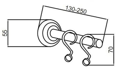 Карниз для ванной Boheme Brillante 10458 Хром 