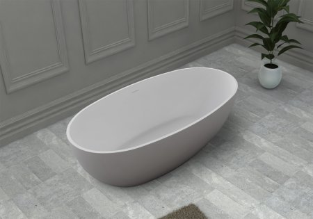 Ванна из искусственного камня ABBER Stein AS9641-1.5 белая матовая 