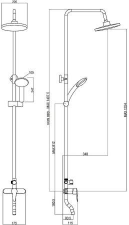 Душевая система Orange OneLife P01-911cr Хром 