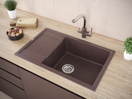 Мойка кухонная Paulmark PM317850-BL кофе 