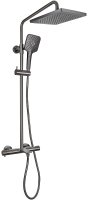 Душевая система Kaiser Serio 05382-15 с термостатом Вороненая сталь
