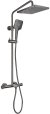 Душевая система Kaiser Serio 05382-15 с термостатом Вороненая сталь 