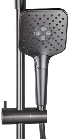 Душевая система Kaiser Serio 05382-15 с термостатом Вороненая сталь 