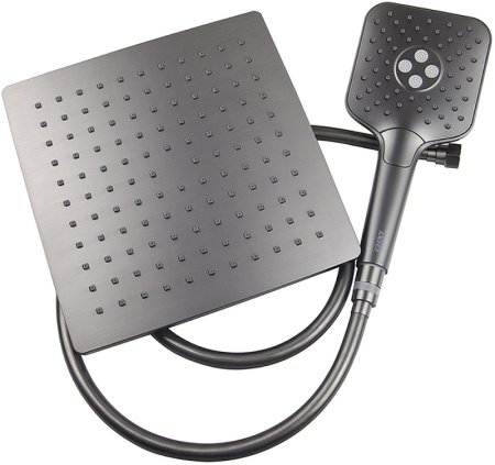 Душевая система Kaiser Serio 05382-15 с термостатом Вороненая сталь 