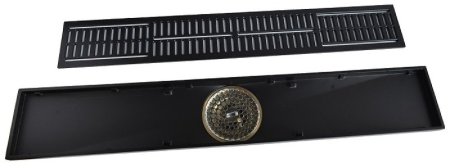 Решетка для душевого трапа Bronze de Luxe 500мм 80521B Черная матовая 