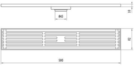 Решетка для душевого трапа Bronze de Luxe 500мм 80521B Черная матовая 