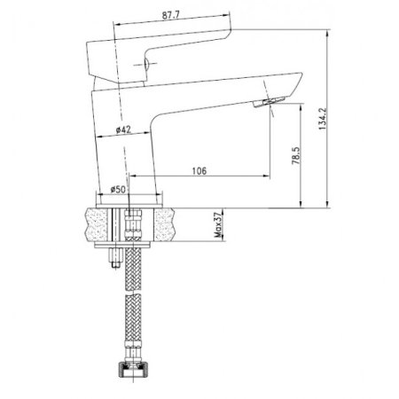 Смеситель для раковины Landberg LB-91143 Хром 
