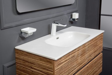 Тумба без раковины Armadi Art Vallessi 100*46 см ZEBRANO 2 полки 837-100-Z 