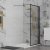 Душевая перегородка Paini 90 Walk-In 90F профиль Черный матовый стекло прозрачное 