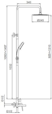 Душевая система Gappo G99-30 G2499-30 Сатин 