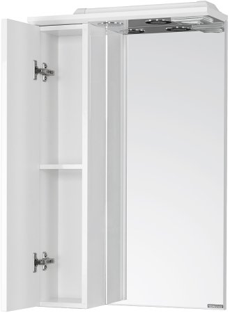 Зеркало со шкафом Aquaton Панда 50 1A007402PD01L с подсветкой Белое 