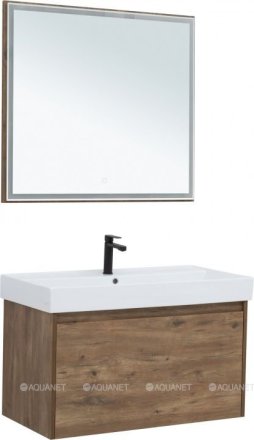 Мебель для ванной Aquanet Nova Lite 90 дуб рустикальный (1 ящик) 