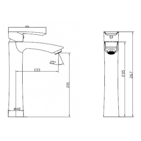 Смеситель для раковины Kaiser Aurora 67033 Хром 