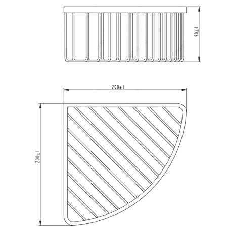 Полка корзина Melana MLN-SYS5001 угловая Сатин Хром 