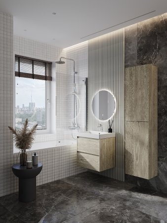 Шкаф пенал Roca Ona 40 A857635512 подвесной Светлый дуб 