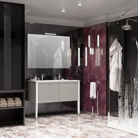 Тумба под раковину Opadiris Рубинно 120 00-00003869 Серая матовая 