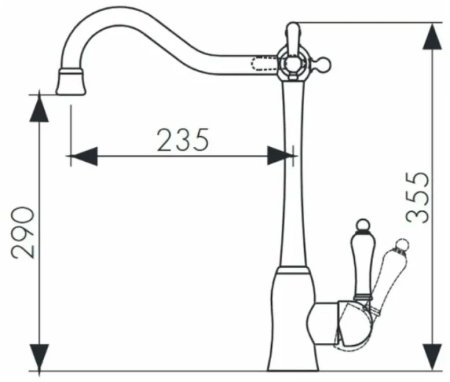 Смеситель для кухни Kaiser Vincent 31944-1 Бронза 