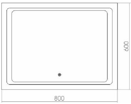 Зеркало Azario Фортуна 80 ФР-00000947 с подсветкой с сенсорным выключателем 