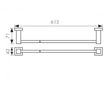 Полотенцедержатель Kaiser KH-4307 Бронза 